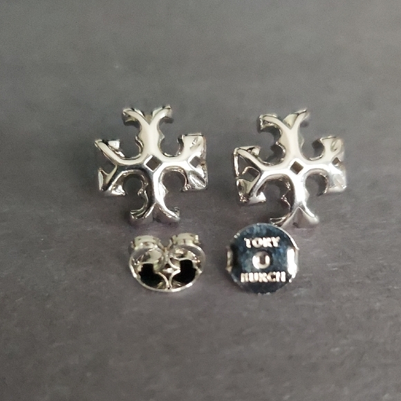 Tory Burch Silver Stud Earrings - Picture 2 of 6